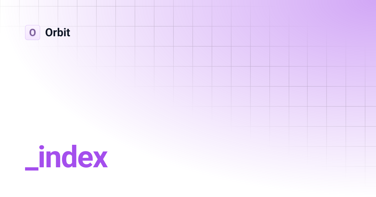 _index | Orbit